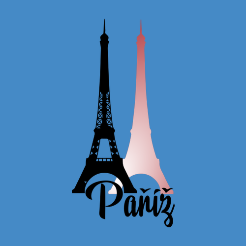 Cestovatelské tričko Paříž