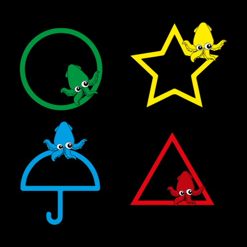 Tričko Squid Game symboly