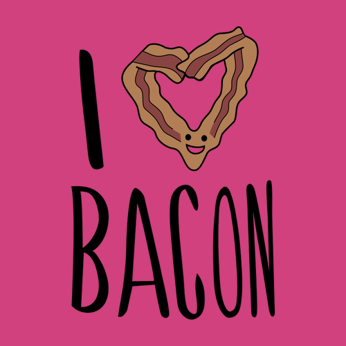 Tričko I love bacon