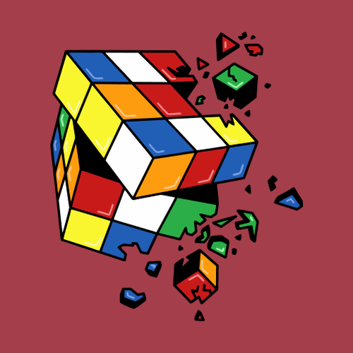 Tričko Rubikova kostka