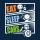 Mikina Eat Sleep Cars