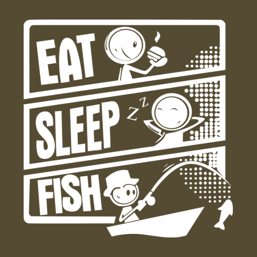 Pánské tričko Eat, sleep, fish