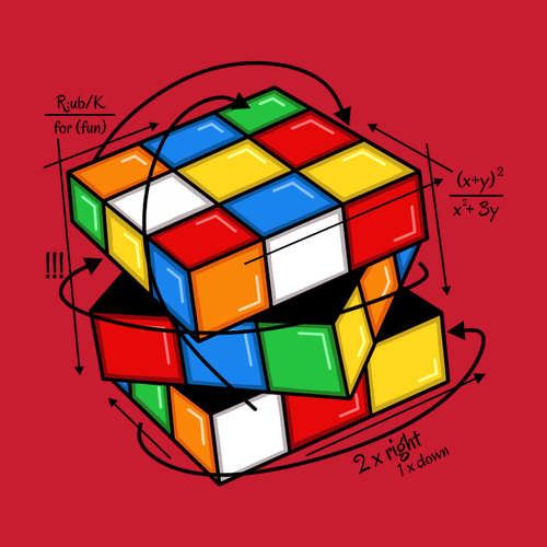 Bavlněná taška Rubikova kostka