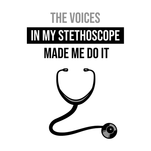 Tričko s dlouhým rukávem Voices in my stethoscope
