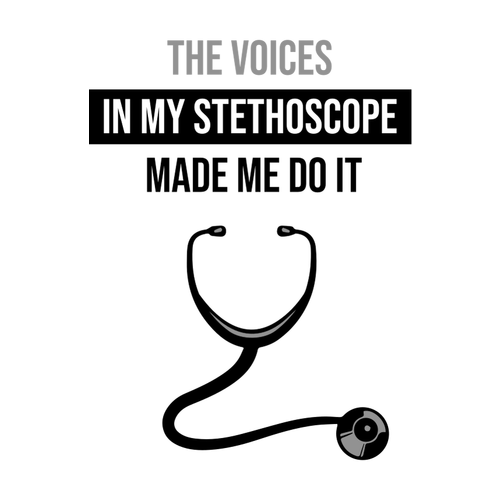 Organické tričko Voices in my stethoscope