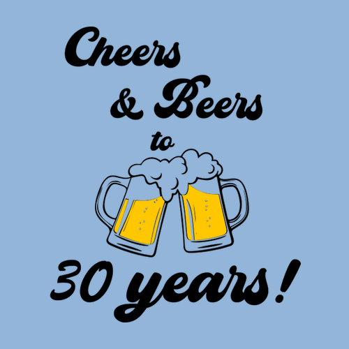 Dámské tričko Cheers 30 years