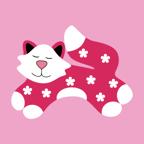 Dětské tričko s růžovou kočkou