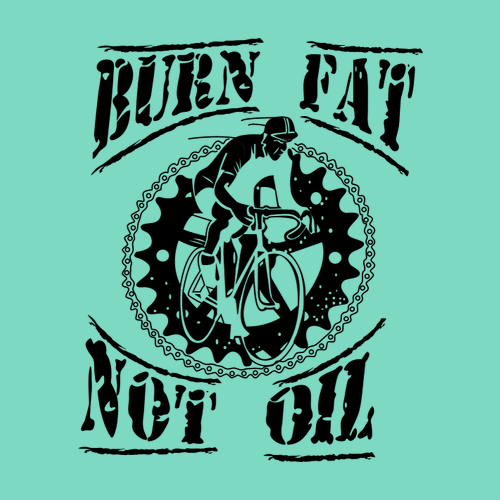 Tričko na kolo Burn fat, not oil