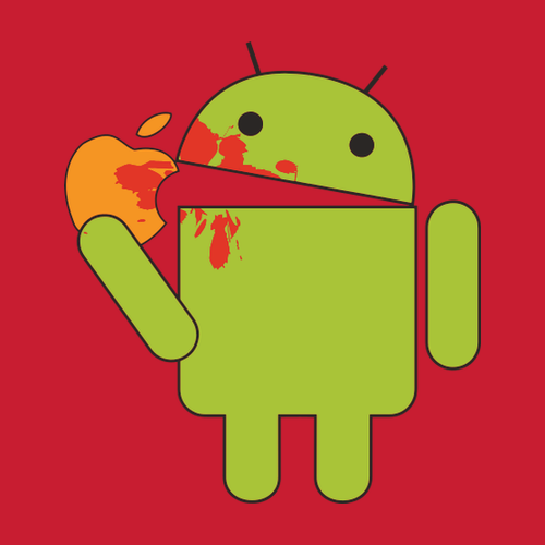 Tričko Android eats Apple