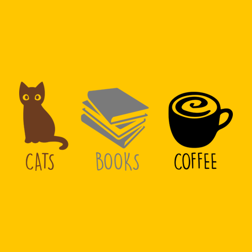 Polokošile Cats, books, coffee