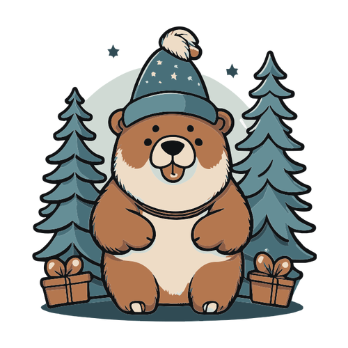 Vánoční triko s medvědem pro něj