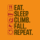 Pánské tričko Climb-fall-repeat