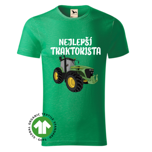 Pánské organické tričko Nejlepší traktorista