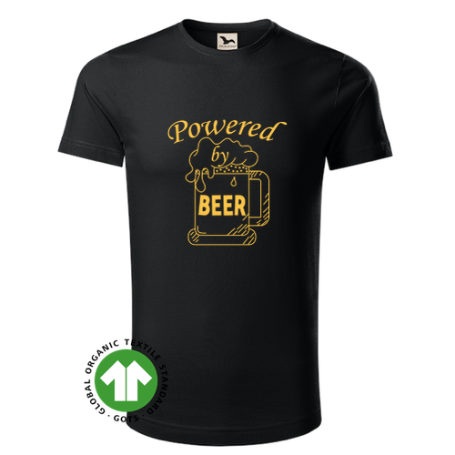 Organické tričko Powered by Beer