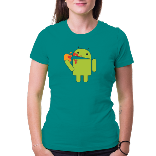Dámské tričko Android eats Apple