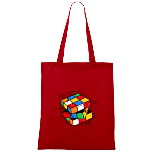 Vtipné Bavlněná taška Rubikova kostka