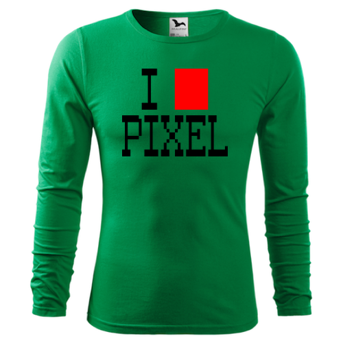 Pánské tričko s dlouhým rukávem Pixel lover