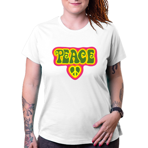 Citáty a hlášky Dámské triko Peace & love
