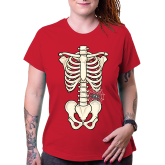 Dámské tričko na Halloween Kostra