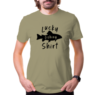 Rybáři Tričko s rybou Lucky shirt
