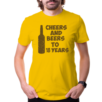 K narozeninám Tričko Cheers and beers to his 18 years