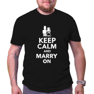 Svatební Tričko na rozlučku Keep calm and marry on