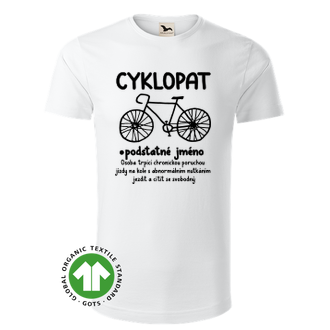 Vtipné organické tričko pro cyklisty