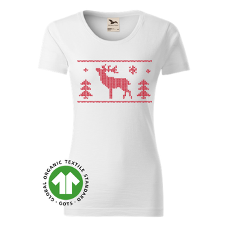 Vánoce Organické triko s jelenem