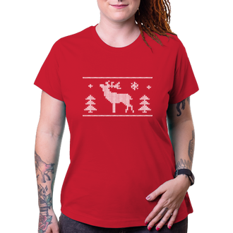 Vánoce Tričko s jelenem