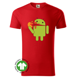 Organické tričko Android eats Apple