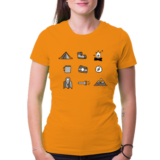 Cestování Dámské turistické tričko Piktogram