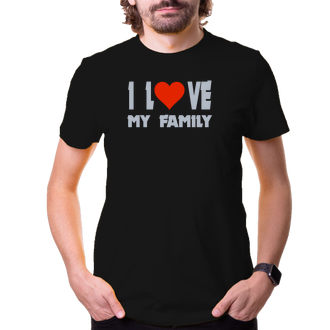 Tričko Láska srdce rodina