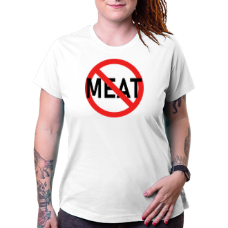 Vegetariáni a vegani Tričko pro vegetariány No meat