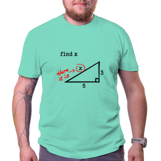 Matematické tričko Find x