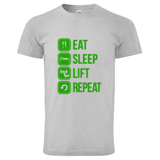 Tričko do fitka Eat-sleep-lift-repeat