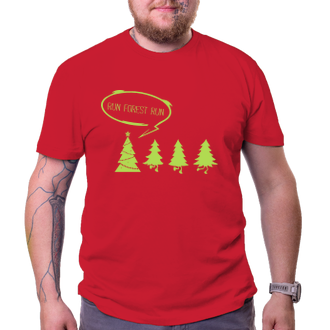 Vánoční pánské triko Run forest